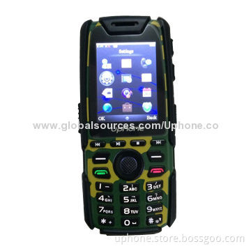 Dual-SIM Handset with 2.0-inch, MTK6250, 64 + 64MB, 0.3MP, 1,500mAh Battery, Dust-proof, Shock-proof